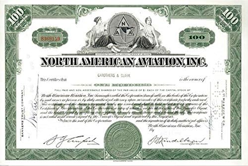 North American Aviation, Inc-Certificat De Stoc