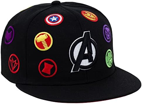 Marvel Avengers Peste Tot Logo-Uri Plat Bill Cap
