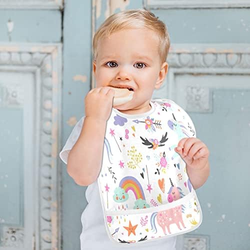 Emelivor drăguț unicorns curcubeu pentru bebeluși pentru băieți fetițe care hrănește salopete impermeabile pentru copii mici