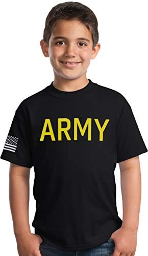 Kid ' s Army PT style Shirt / SUA pregătire fizică militară Infanterie copil băiat fată Tricou
