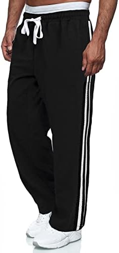 Pantaloni de gimnastică pentru bărbați Elselect, pantaloni de cale cu tracțiune reglabilă la tiv, pantaloni sportivi pentru