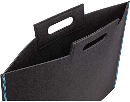 Itoya Profolio Midtown Bag 14x21 - transportator de portofoliu de artiști negri cu cusături albastre - folder de portofoliu