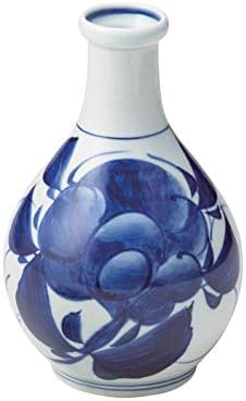 Model de bujor tokkuri sake sticla hasami ware ceramică japoneză.