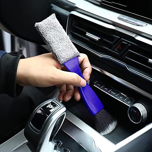 Oautotosjy perie de curățare portabilă cu dublu capăt, perie de curățare multifuncțională pentru interiorul auto, instrumente