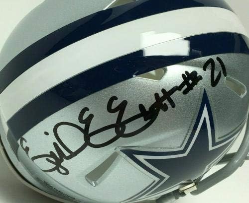 Ezekiel Elliott a semnat Dallas Cowboys mini-cască Fanatics A268611-mini căști NFL cu autograf
