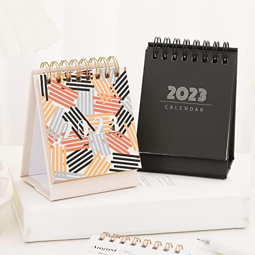Calendar Mini Desk 2022-2023, Calendare pentru birou mic Calendar portabil de legătură cu două fire de legătură cu două fire