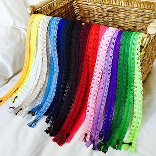 Yeqin Color Random Color 20pcs/Lot 30cm 12 inch DIY Nylon Zippers Lace Nylon Finish Zipper pentru cusut rochie de mireasă