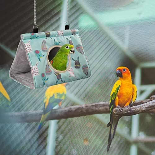 Zeinlenx Bird Nest House Parakeet Accesorii cușcă, Hamac Hamoc Hamac Budgie Budgie Pat pentru animale mici （L）