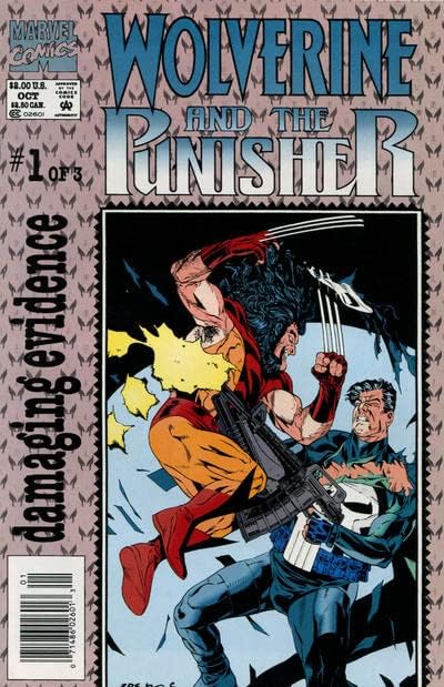 Wolverine și Punisher :dovezi dăunătoare 1 VF; carte de benzi desenate Marvel