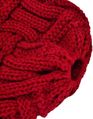 Rosoz Ponytail Beanie pentru femei, iarnă cald beanie coada moale de cablu de întindere moale tricot dezordonat pălărie înaltă