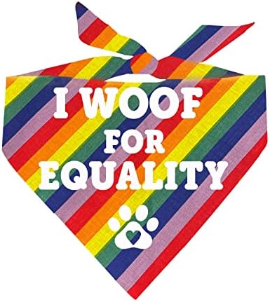 I Woof pentru Egalitate LGBTQ Pride Month Dog Bandana
