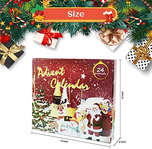 URBANITE Calendar de Advent de Crăciun 2022 pentru copii, 24 buc Mini ornamente pentru pomi de Crăciun, decorațiuni pentru