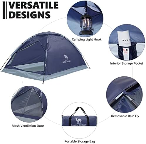 Coroana de cămilă 2/4/4/5 Persoană pentru cupolă de camping cort, impermeabil, spațios, cort de rucsac portabil ușor pentru