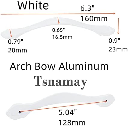 Tsnamay 10pcs 6.3 arc arc arc din aluminiu floare de flori de flori tracțiune, dulap de tip dulap de tip dulap de bridge hardware