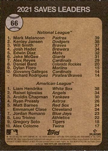 2022 Topps Heritage 66 Liam Hendriks/Mark Melancon Chicago White Sox/San Diego Padres NM-MT MLB Baseball