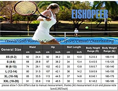Eishopeer femei tenis fusta mare Waisted atletic fuste cu buzunare pantaloni scurți casual antrenament Golf fuste
