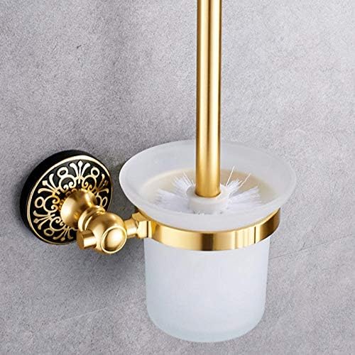 Guojm Tolletă Bowl Bolul sculptat auriu negru spațiu din aluminiu toaletă perie de depozitare suport suport pentru baie Accesorii