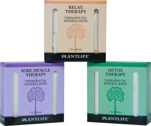 Plantlife Trio Sampler set terapie săruri de baie-direct din plante Aromaterapie naturală săruri de baie-echilibru , Calm și