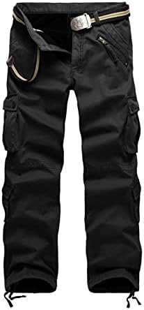 Sweatpant pentru bărbați moda Patchwork Cargo Pant multi-buzunar blugi Pant Plus Dimensiune Lungime completă în aer liber Sport
