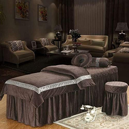Seturi de tablă de masaj pentru frumusețe pentru pluș, catifea în stil european catifea din 4 piese de pat paturi de pat cu