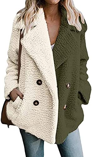 Coat de miel de lână neferlife pentru femei, iarnă plus catifea costum căptușit cu guler pulover cu guler de culoare potrivită