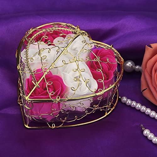 Săpun de corp cu parfum de inimă petală manuală 6buc săpun de flori de Trandafir decor de nuntă favorizează cadouri, petreceri,
