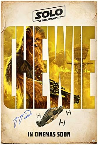 Joonas Suotamo Autographed 2018 Solo A Star Wars Story Original Chewbacca 27x40 Afiș de film cu două fețe
