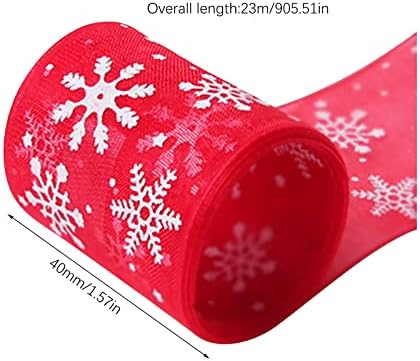 Dbaiyh Crăciun fulg de zăpadă zăpadă tifon panglică vacanță ambalare cablu cravată decorare