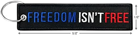 Libertatea militară nu este gratuită etichetă breloc cu breloc, EDC pentru militari, mașină, motocicletă