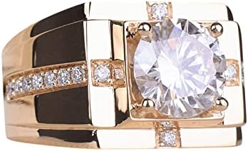 2023 Noua Imitație de diamant înaltă pentru bărbați nuntă placată cu aur inel de simulare înaltă inel de diamant Moissanite