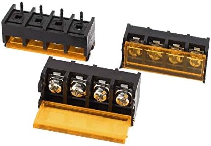 X-DREE 3 buc Hb9500-4P 4p 9.5 mm Pitch sârmă conector șurub terminale barieră blocuri 300V 30A W capac(3 pezzi HB9500-4P 4p