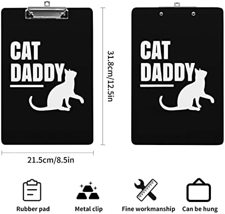 Cat Daddy moda Clipboard scrisoare dimensiune Decorative Clipboards cu profil redus de metal Clip 9 X 12.5