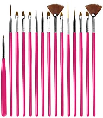 LMMDDP Pensule de unghii pentru manichiură perie de gel pentru unghii 15pcs/perie de unghii set acrilic lichid de sculptură