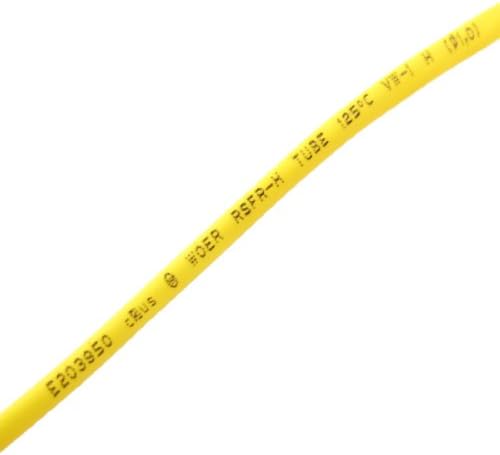 Iivverr 2m 6,6 ft lungime 1mm dia. Tubul galben de poliolefină termică (Tubo Termoretráctil de Poliolefina amarilla de Poliolefina