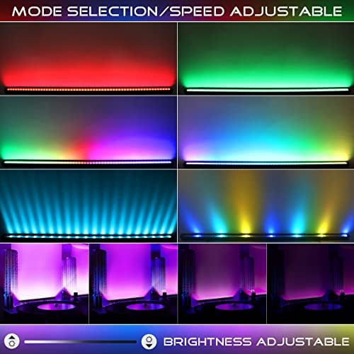 LED Stage Wash Light Bar - Oppsk 39 ”60leds Dimmable Wall Washer Lights Lights Color Schimbare DJ Light Bar Aplicație și telecomandă