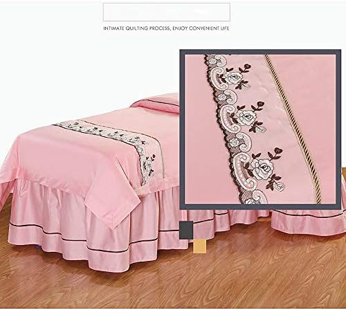 Seturi de tablă luxoasă de masaj din dantelă, bumbac moale de frumusețe de copertă paturi de pat cu față de repaus gaură spa