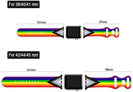 Benzi de ceasuri LGBT PRIDE Compatibile cu Apple Watch 38mm 40mm 41mm 42mm 44mm 45mm curcubeu de silicon curea de încheieturi