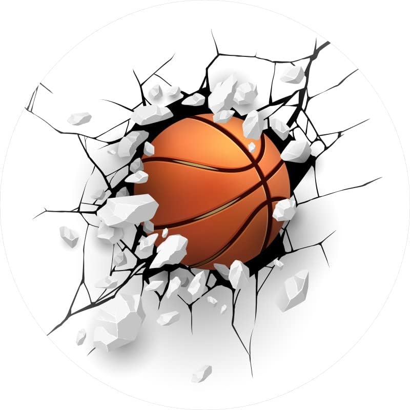 Basketball fundal rotund rotund 7,2ft mingea rece pauze prin fundal de perete Tema sport