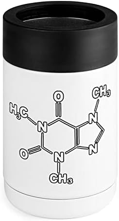 Molecule de cafeină Gamer Nerd Geek Science Cup Cup din oțel inoxidabil izolat Can Coolers Tumbler cu capace pentru femei pentru