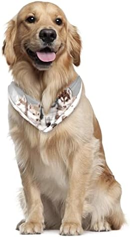 Siberian Husky Puppies model Dog Bandanas, pachet 2 Soft lavabil Pet eșarfă triunghi pentru câini mari pui și pisici
