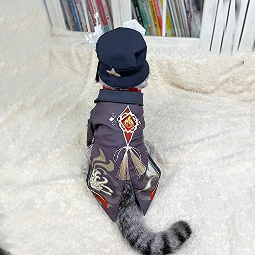 VYULE hutao Pet Hat Anime hutao costum accesoriu desen animat Cosplay joc pentru Cat catelus