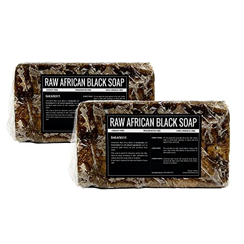 Sheanefit Raw African Negru Săpun Bar-Pentru Toate Tipurile De Piele-Fata, Corp, Păr Săpun Vrac Baruri