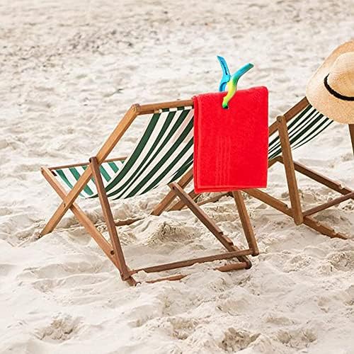 Clipuri de prosop de plajă, agrafe de prosop, clipuri amuzante rezistente la vânt pentru scaune de plajă pentru punte cu barcă bazină pentru piscină scaun de croazieră 2pcs decorative