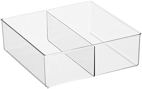 cutie organizator din plastic mDesign, container de depozitare pentru dulap împărțit pentru dulap dormitor sau sertare pentru