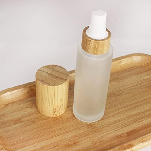 COSIDEA 6 buc gol 2oz / 60ml bambus capac sticlă mată spray sticla cu ceață fină despenser cap pentru lichide parfum toaletă