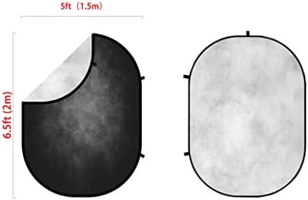 Kate 5x6. 5ft fundaluri pliabile Negru texturate surcea culoare Twist Flex Collapsable fotografie fundal