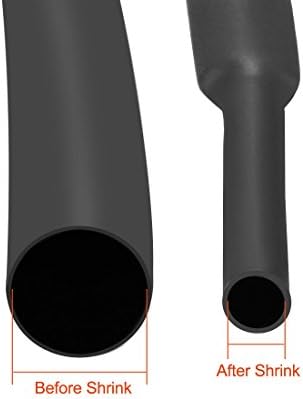 UXCELL TUBING ACTUAL DE TREBUIE 0,8mm dia 5m 2: 1 Tub de încălzire a sârmei de sârmă roșie