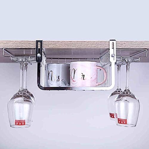 Zuqiee obiecte de uz casnic suport de sticlă sub raft pentru vinuri raft de raft pentru dulapuri pentru dulap din oțel inox