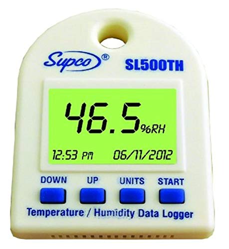 Supco SL500th Temperatură și umiditate Logger de date cu LCD în timp real, alb