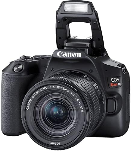 Pachet de camere pentru Canon Rebel SL3 cu EF-S 18-55mm f/4-5.6 este STM și EF 75-300mm f/4-5.6 III Lens + Accesorii Bundle